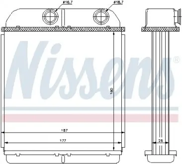 73644 Радиатор печки NISSENS подбор по vin на Brocar