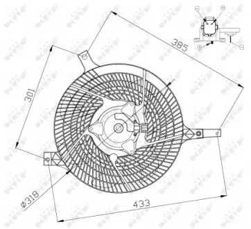 47572 Вентилятор, охлаждение двигателя 47572 NRF NRF подбор по vin на Brocar