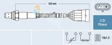 77223 Лямбда-зонд FAE підбір по vin на Brocar