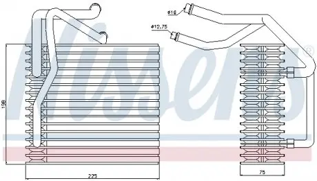 92205 Випаровувач кондиціонера NISSENS підбір по vin на Brocar