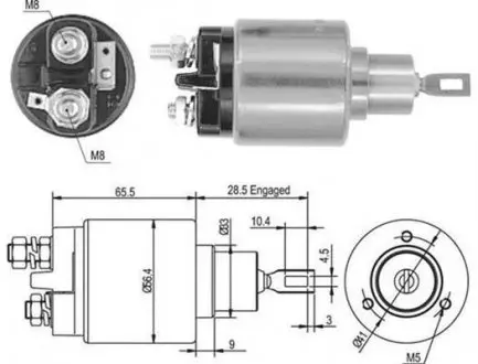 AME0435 Втягуюче реле стартера VW OPEL SEAT SKODA [940113050435] MAGNETI MARELLI підбір по vin на Brocar