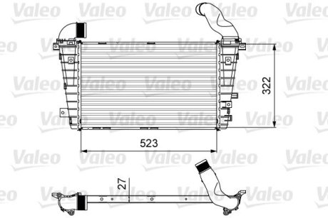 818615 INTERCOOLER OPEL VALEO подбор по vin на Brocar