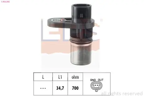 1953292 Датчик оборотов двигателя Astra G,Vectra B/C,Zafira A/B 44229 0 EPS подбор по vin на Brocar