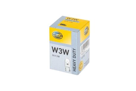 8GP003594241 Автолампа Behr Hella 8GP003594241 Heavy Duty W3W W2,1x9,5d 3 W прозрачная HELLA підбір по vin на Brocar