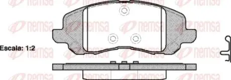 080420 Колодки гальмівні дискові / комплект 4 шт/ REMSA підбір по vin на Brocar