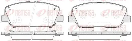 139812 Колодки тормозные (передние) Hyundai Veloster/I30/ Kia Ceed 11- REMSA подбор по vin на Brocar