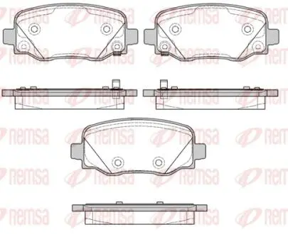 157802 Колодки тормозные дисковые REMSA подбор по vin на Brocar