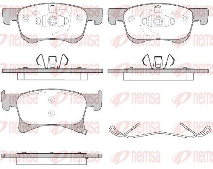 158002 1580 02_колодки дисковые передние! Opel Adam/Corsa 1.0-1.4i/CDTi 12> REMSA підбір по vin на Brocar