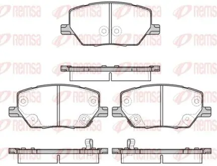 164002 Колодки тормозные дисковые REMSA підбір по vin на Brocar