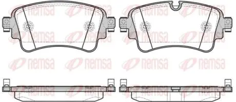 166908 Тормозные колодки задние AUDI A4 1.4 TFSI, 2.0 TDI/TFSI, 3.0 TDI 10/15-,A5/A5 Q REMSA подбор по vin на Brocar