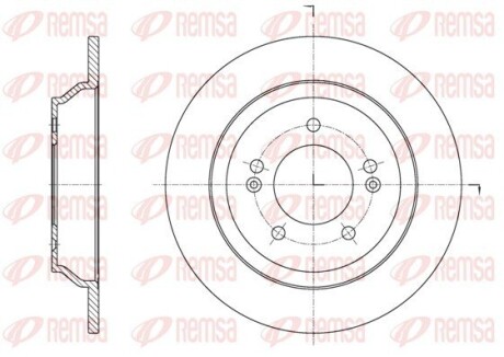 6157200 Тормозной диск REMSA REMSA підбір по vin на Brocar