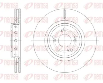 6165810 Диск гальмівний REMSA підбір по vin на Brocar