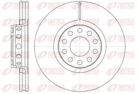 659210 6592.10_диск тормозной передний! Audi A6/A8 2.2-4.2/2.5TDi 91-00 REMSA підбір по vin на Brocar