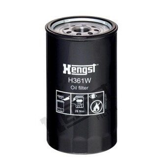 H361W Фільтр масляний HENGST FILTER підбір по vin на Brocar