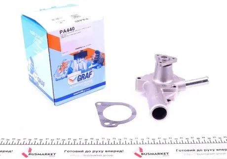 PA440 Помпа воды Ford Fiesta III/Escort V/VI/VII 1.3 90- (B/B) (8 лоп.) GRAF подбор по vin на Brocar