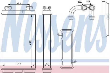 70519 Радиатор печки NISSENS підбір по vin на Brocar