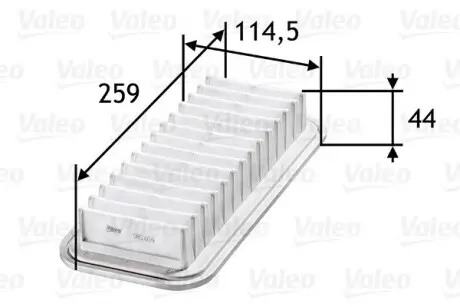 585059 Воздушный фильтр VALEO подбор по vin на Brocar