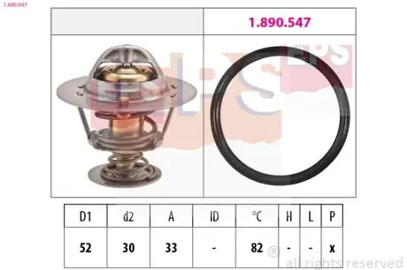 1880947 Термостат EPS підбір по vin на Brocar
