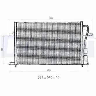 TSP0225275 Конденсатор, кондиционер TSP0225275 DELPHI DELPHI підбір по vin на Brocar
