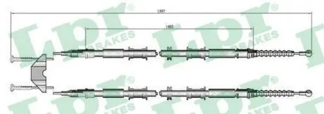 C0549B Трос ручного гальма LPR підбір по vin на Brocar