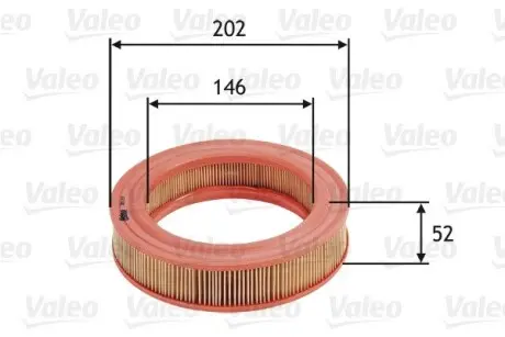 585717 Воздушный фильтр VALEO подбор по vin на Brocar