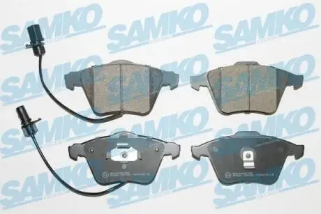5SP1230 Гальмівні колодки дискові перед. Audi A6 01-, A8 03- SAMKO підбір по vin на Brocar