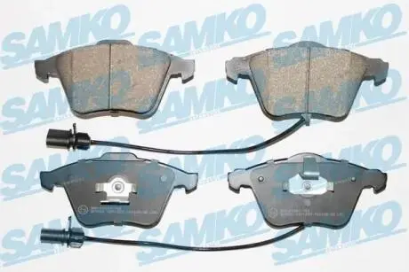 5SP1239 Колодки передні VAG A4 1.6-3.2FSi/ A6 III /A6 Quattro III 4.2 04- /T-5 SAMKO підбір по vin на Brocar
