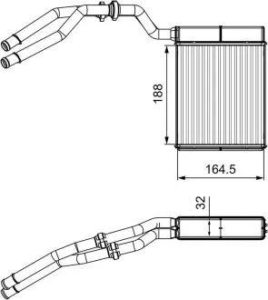 811515 Радіатор пічки VALEO підбір по vin на Brocar