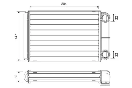 811516 Радіатор пічки OPEL VALEO підбір по vin на Brocar