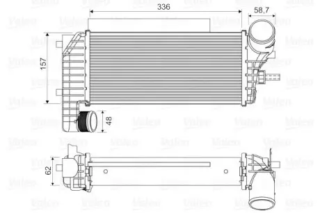 818604 Радіатор наддуву VALEO підбір по vin на Brocar