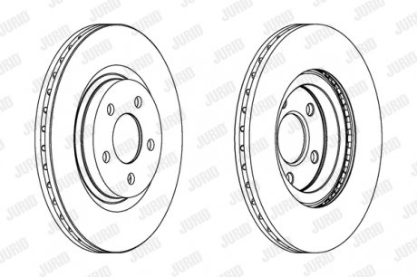 562524JC Гальмівний диск JURID підбір по vin на Brocar