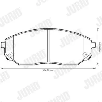 572511J Комплект тормозных колодок, дисковый тормоз JURID подбор по vin на Brocar