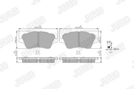 573363J Комплект гальмівних колодок JURID підбір по vin на Brocar
