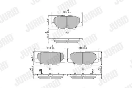 573442J Дисковые тормозные колодки JURID подбор по vin на Brocar
