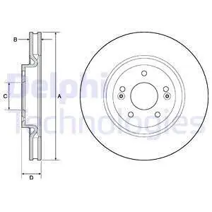 BG4683C Диск гальмівний DELPHI підбір по vin на Brocar