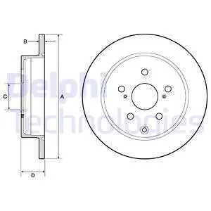 BG4757C Тормозной диск DELPHI підбір по vin на Brocar