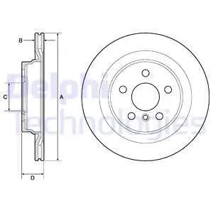 BG4778C Тормозной диск DELPHI підбір по vin на Brocar