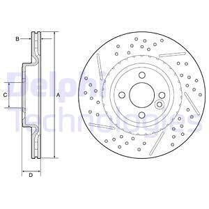 BG4789C Гальмівний диск DELPHI підбір по vin на Brocar