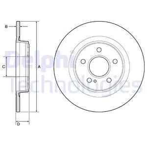 BG4790C Диск гальмівний DELPHI підбір по vin на Brocar