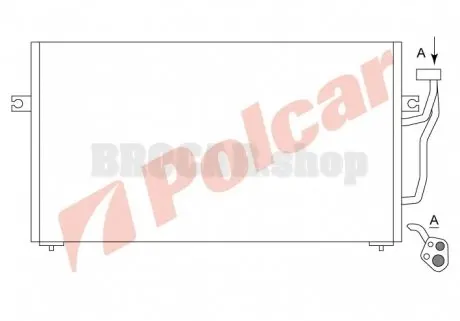 5210K8C2 РАДИАТОР КОНД. POLCAR подбор по vin на Brocar