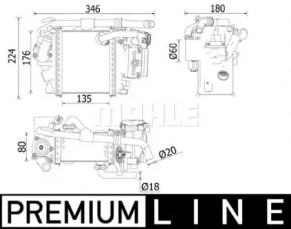 CI540000P Інтеркулер MAHLE / KNECHT підбір по vin на Brocar