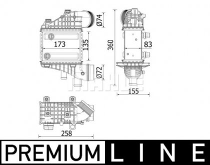 CI552000P ЯNTERCOOLER MB MAHLE / KNECHT підбір по vin на Brocar