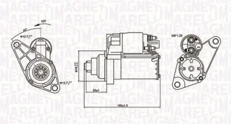 MQS1330 ROZRUSZNIK VW MAGNETI MARELLI подбор по vin на Brocar