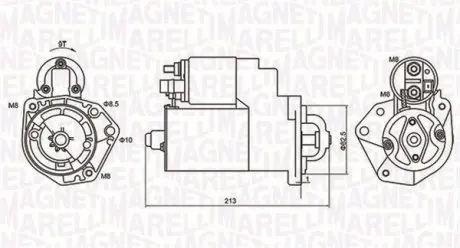 MQS880 Стартер VW POLO 1,0/1,4 MAGNETI MARELLI подбор по vin на Brocar