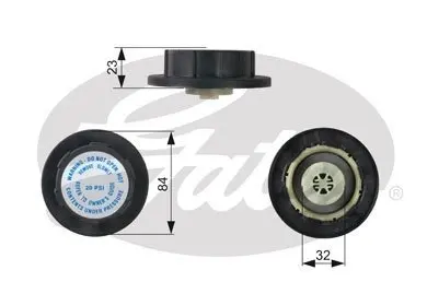 RC242 Кришка бачка системи охолодження GATES підбір по vin на Brocar