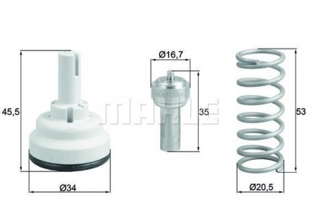 TX182105D TERMOSTAT VW BEHR підбір по vin на Brocar