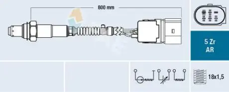 75357 Лямбда-зонд FAE підбір по vin на Brocar