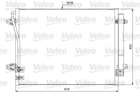 814039 Радіатор кондиціонера (з осушувачем) VW Passat 1.4-3.6 05-16 VALEO підбір по vin на Brocar