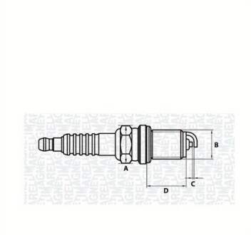 062000780304 Свічка запалювання 0.7 CT6KMMR ВАЗ 2110-2112 (вир-во MAGNETI MARELLI) MAGNETI MARELLI підбір по vin на Brocar