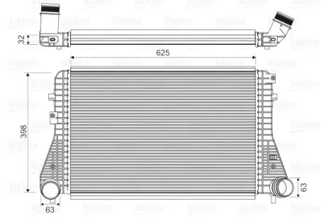 818674 Радіатор інтеркулера VW Caddy III/IV 1.6-2.0 TDI 10- VALEO підбір по vin на Brocar